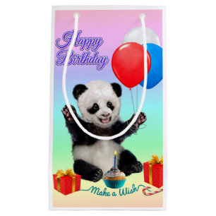 PETIT SAC CADEAU PANDA DE JOYEUX ANNIVERSAIRE
