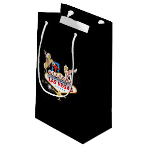 Petit Sac Cadeau Panneau de bienvenue de Las Vegas sur fond étoilé