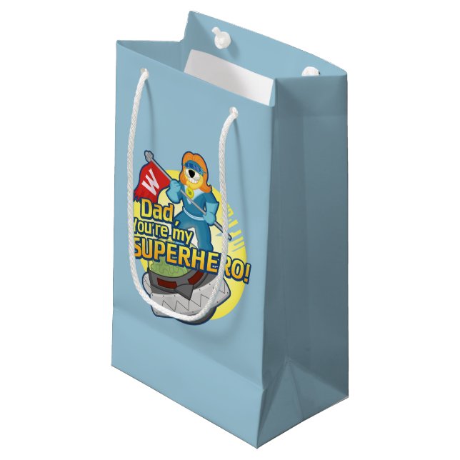 Petit Sac Cadeau Papa, vous êtes mon super héros (Devant Angle)