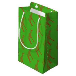 Petit Sac Cadeau Papier à enveloppement en silo de la Giraffe de cr