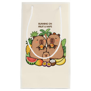 Petit Sac Cadeau Papier d'emballage drôle de capybara – Fruits & Si