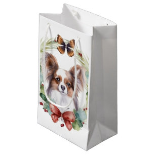 Petit Sac Cadeau Papillon Christmas Wreath Festive Pup