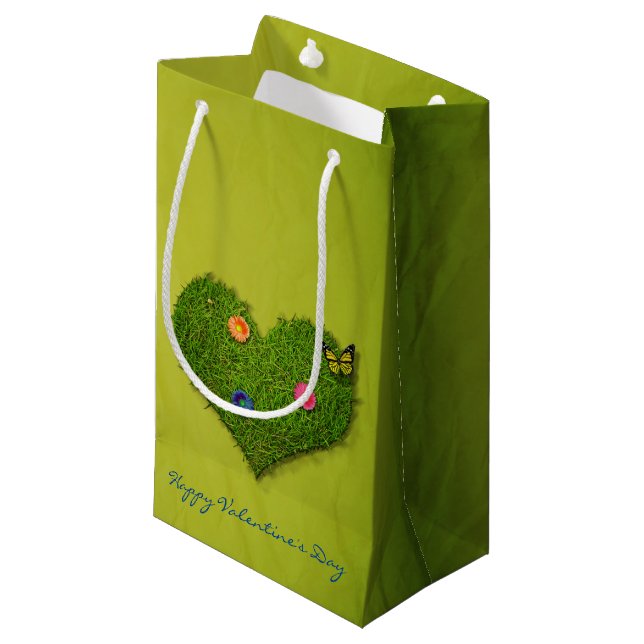 Petit Sac Cadeau Papillon en forme de coeur (Devant Angle)