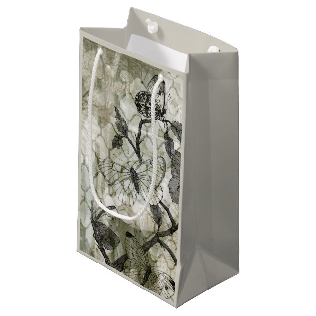 Petit Sac Cadeau Papillons arabes II (Devant Angle)