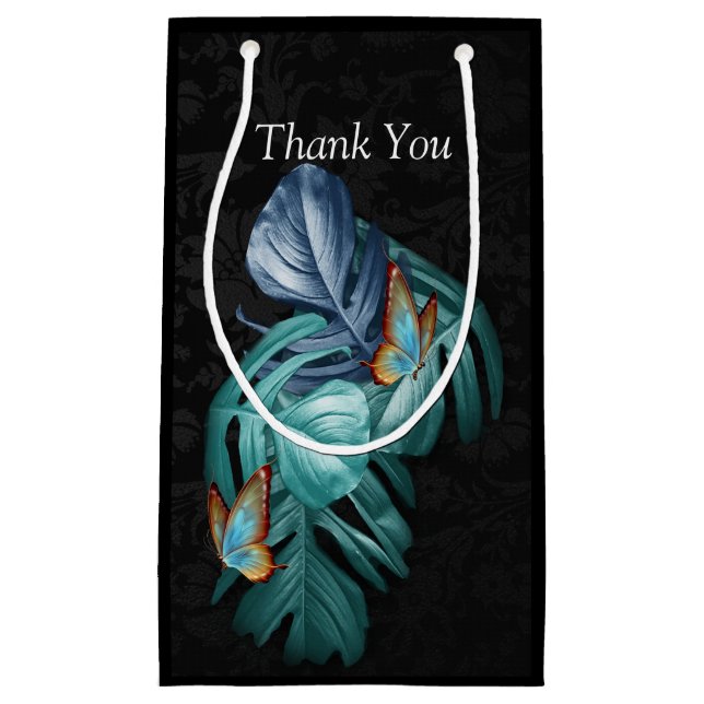 Petit Sac Cadeau Papillons du Paradis/Tropical Turquoise Splash (Devant)