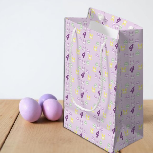 Petit Sac Cadeau Pâques Anniversaire 4 ans Lavande (Créateur téléchargé)