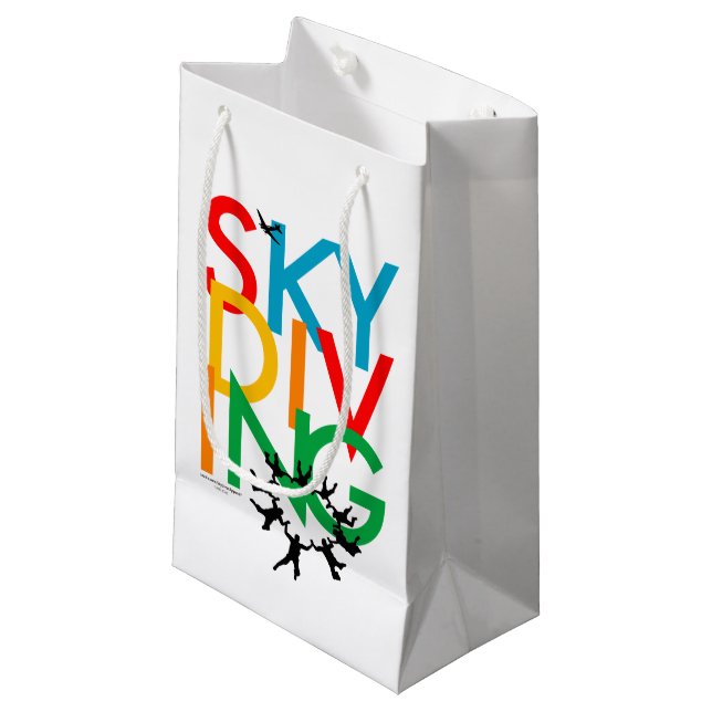 Petit Sac Cadeau Parachutisme (Devant Angle)