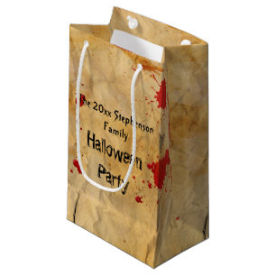 Petit Sac Cadeau Partie rouge vintage de Halloween d'éclaboussure