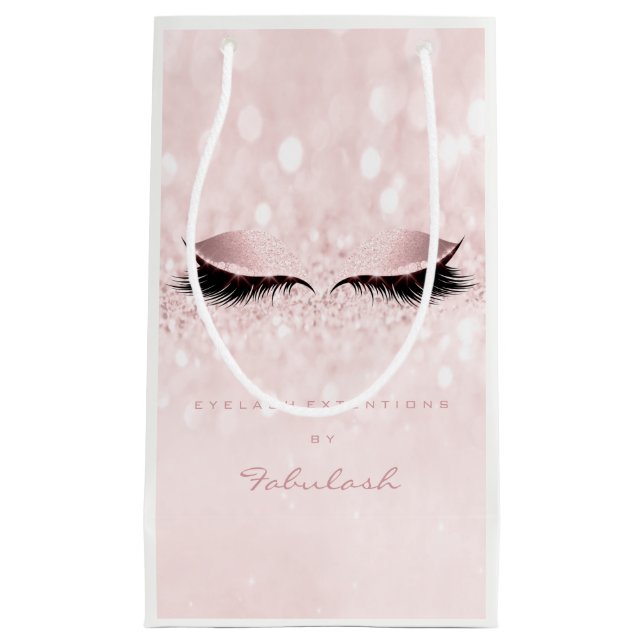 Petit Sac Cadeau Parties scintillant Maquillage Lashes Mariage Fill (Devant)