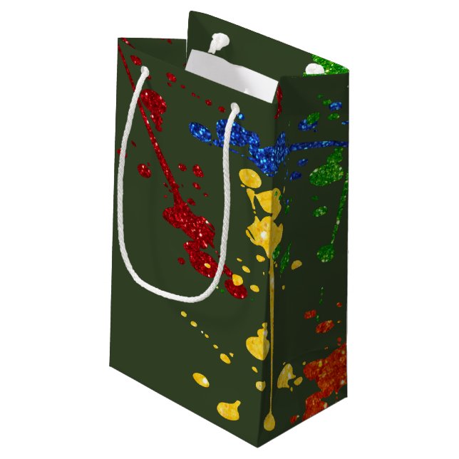 Petit Sac Cadeau Parties scintillant Paintball Party Paint Splatter (Dos Angle)