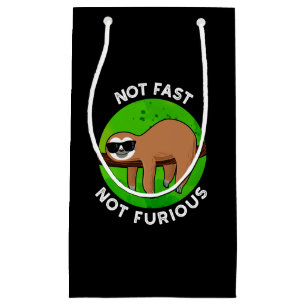 Petit Sac Cadeau Pas Fast Pas Furny Funny Film Sloth Pun Dark BG