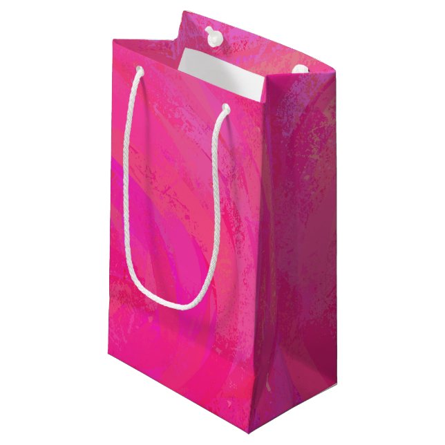 Petit Sac Cadeau Passion rose (Devant Angle)