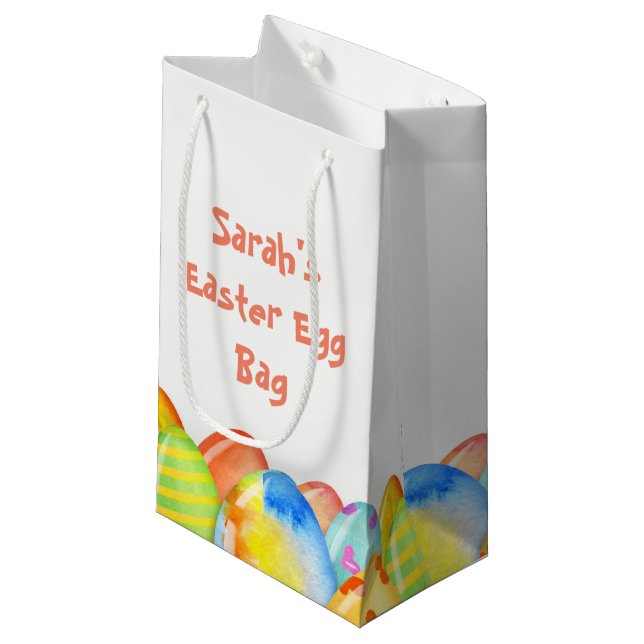 Petit Sac Cadeau Pastel d'oeuf de pâques (Devant Angle)