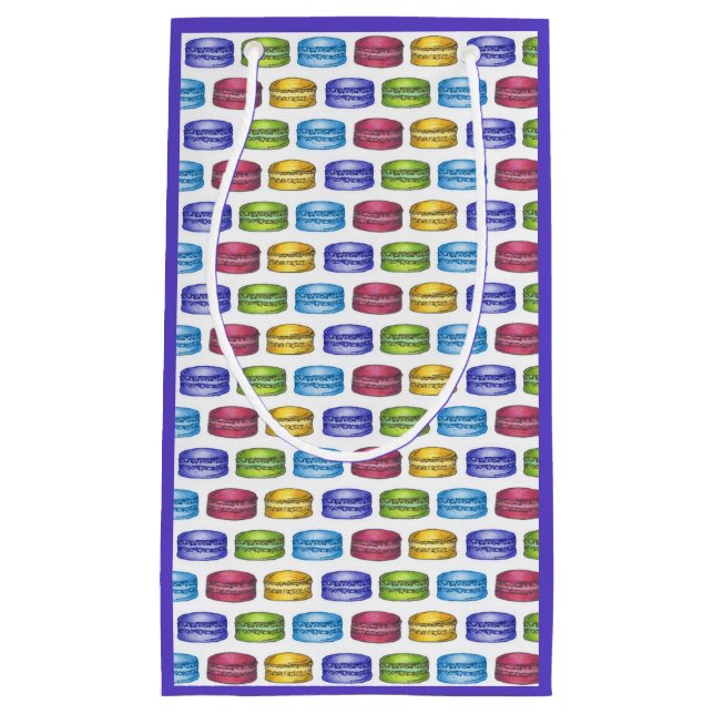 Petit Sac Cadeau Pastel French Macaron Cookies Boulangerie Pâtisser (Devant)