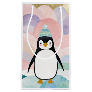 Petit Sac Cadeau Pastel Penguin Peak