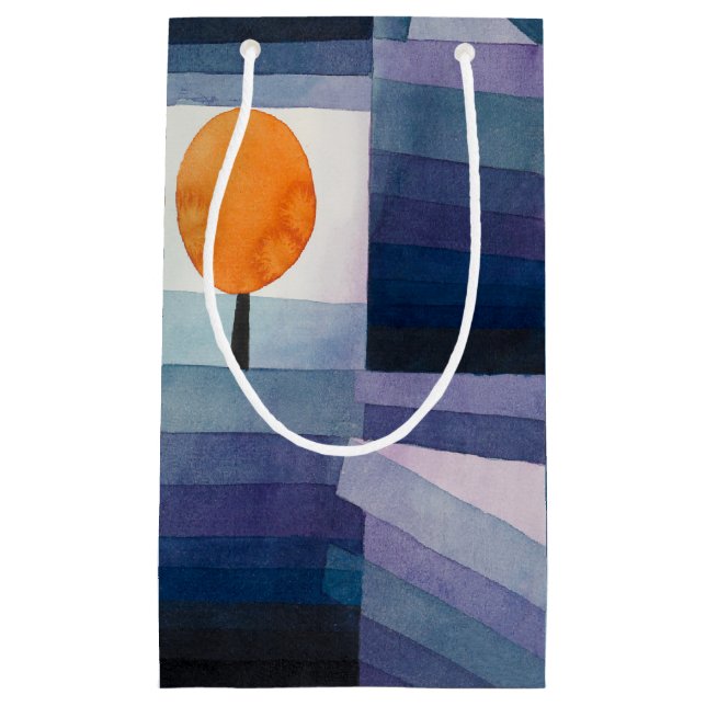 Petit Sac Cadeau Paul Klee Abstrait Tree Blue Peinture (Devant)