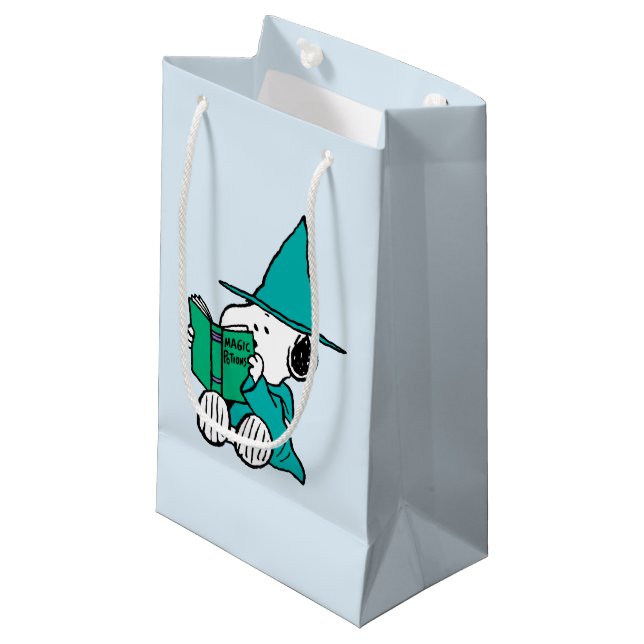 Petit Sac Cadeau Peanuts Snoopy Potions Magiques Halloween (Devant Angle)