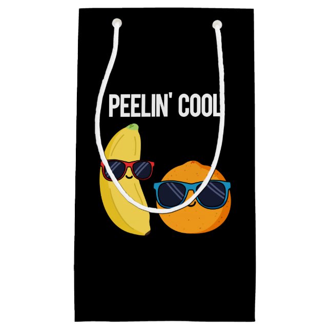 Petit Sac Cadeau Peelin Cool Funny Fruit Pun Dark BG (Devant)