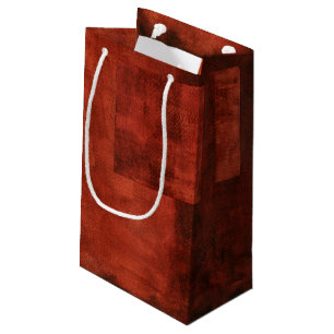 Petit Sac Cadeau Peinture cramoisie profonde avec des formes