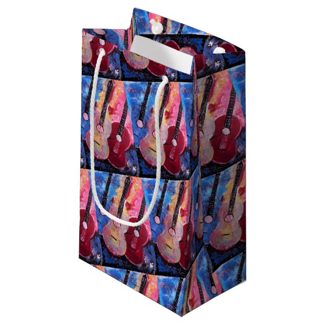 Petit Sac Cadeau Peinture Jamming be Goode par Alfred Fox (Devant Angle)