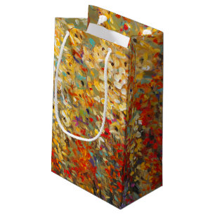Petit Sac Cadeau Peinture murale lumineuse de jardin des fleurs