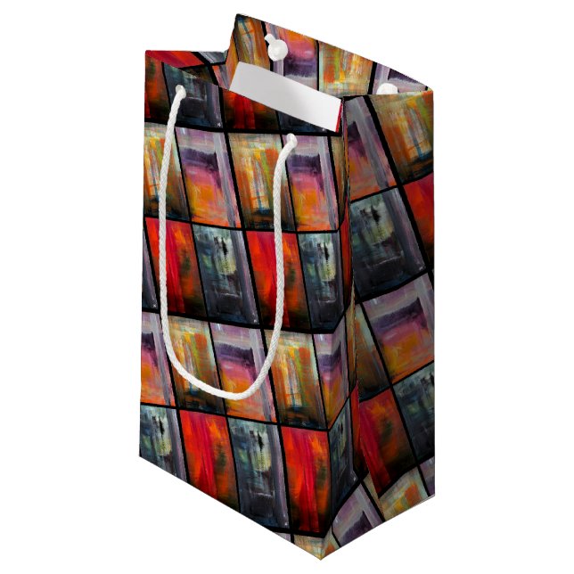 Petit Sac Cadeau Peinture Saisons par Alfred Fox (Devant Angle)