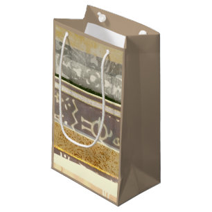 Petit Sac Cadeau Peinture tribale contemporaine de motif