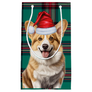Petit Sac Cadeau Pembroke Welsh Corgi Festin Chien Plaid Noël