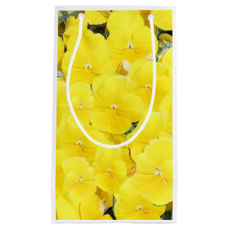Petit Sac Cadeau Pensées jaunes