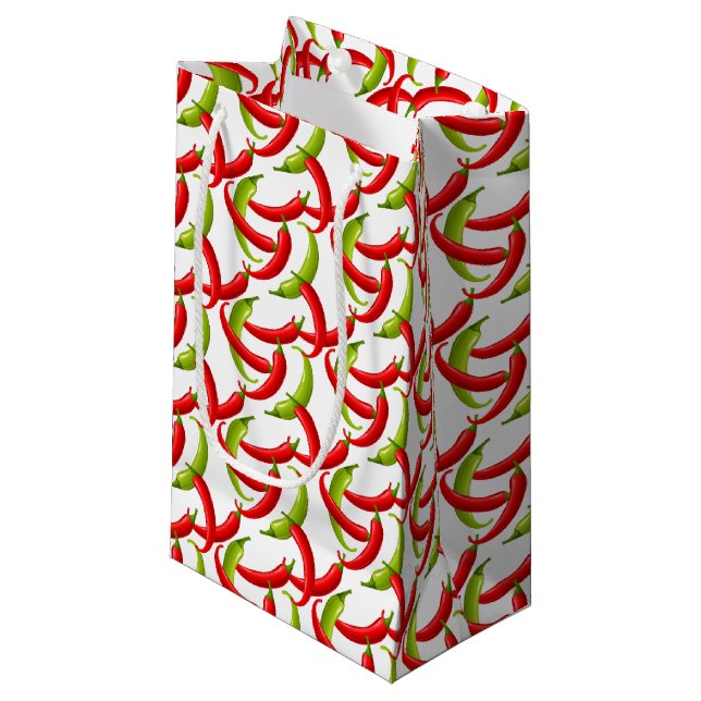 Petit Sac Cadeau Peppers mexicaine Fiesta Hot Chili  (Devant Angle)