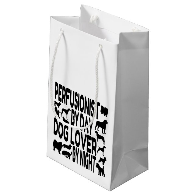 Petit Sac Cadeau Perfusionist aime les chiens (Dos Angle)