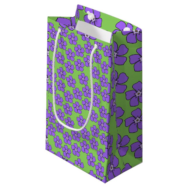 Petit Sac Cadeau Periwinkles  (Devant Angle)