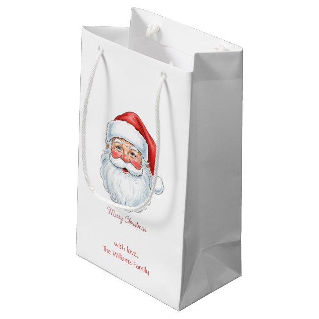 Petit Sac Cadeau Personalized Santa Claus Merry Christmas Gift Bag (Dos Angle)