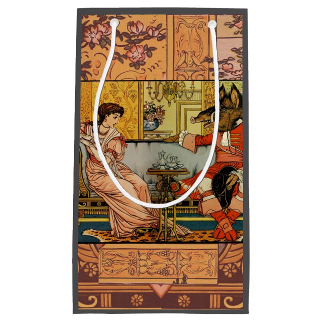 Petit Sac Cadeau Personnages Classiques de Contes de Fées de Beauté (Devant)
