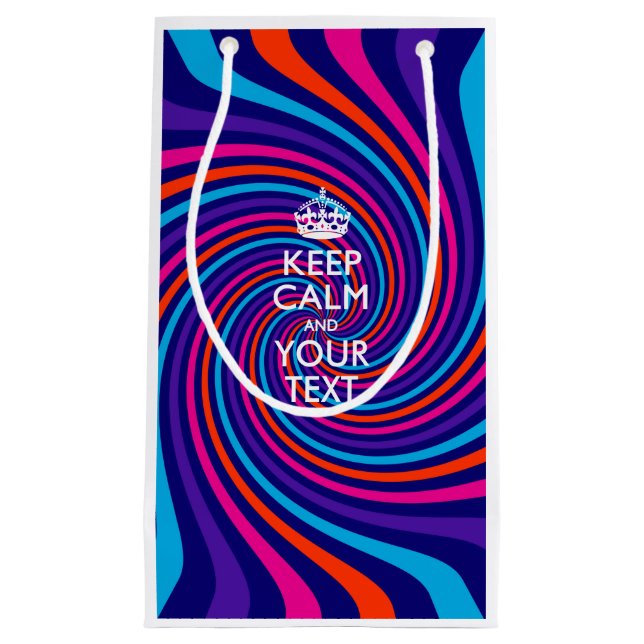 Petit Sac Cadeau Personnalized KEEP CALM AND Your Creative Text (Devant)