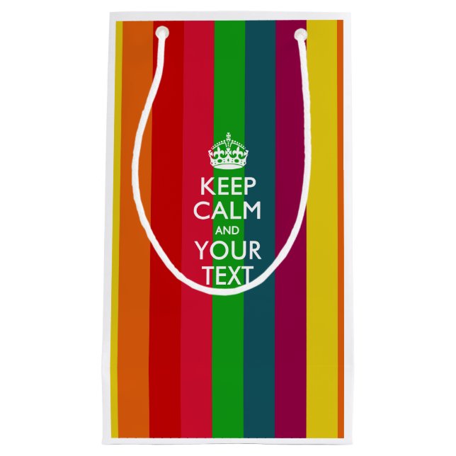 Petit Sac Cadeau Personnalized KEEP CALM AND Your Creative Text (Devant)