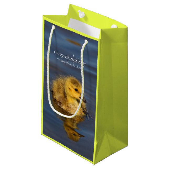 Petit Sac Cadeau Petite nageuse : Goose Gosling Canada (Devant Angle)
