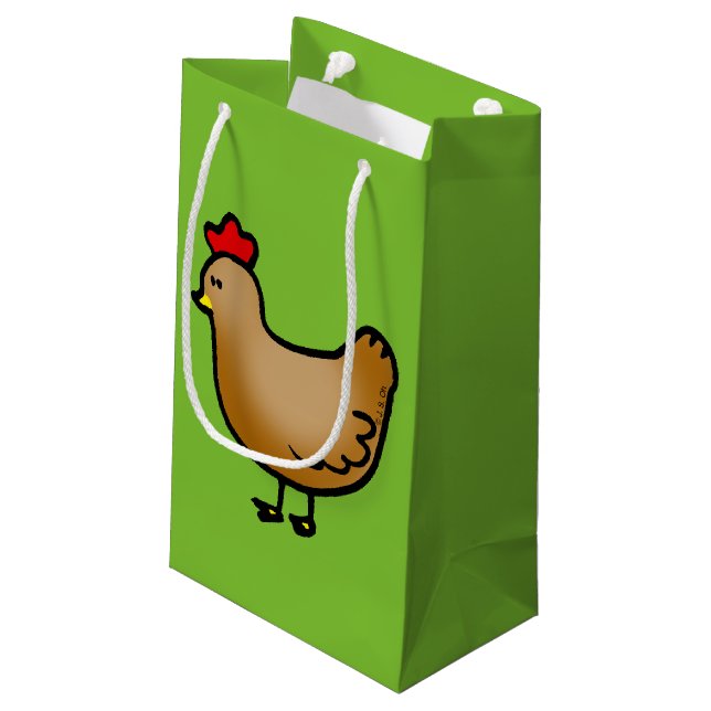 Petit Sac Cadeau petite poule mignonne de poulet de ferme (Dos Angle)