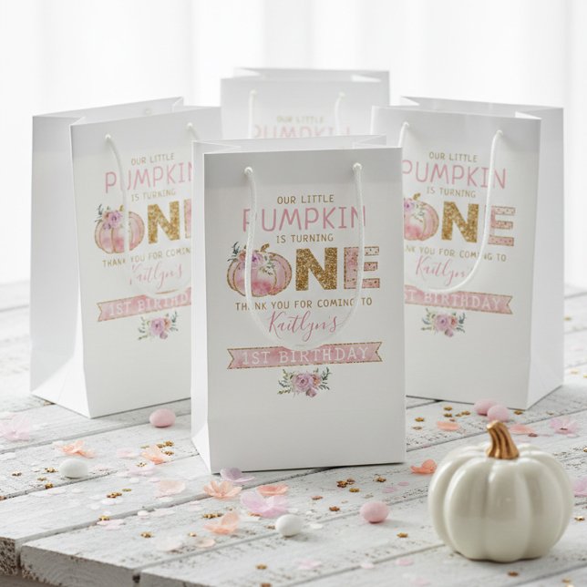 Petit Sac Cadeau Petites filles Citrouilles 1er anniversaire (Créateur téléchargé)