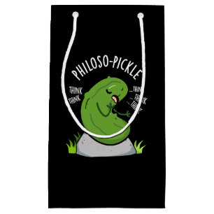 Petit Sac Cadeau Philoso pickle drôle Pickle Pun Dark BG