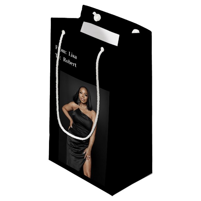 Petit Sac Cadeau Photo (Devant Angle)