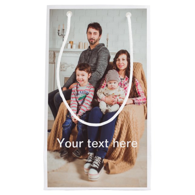 Petit Sac Cadeau Photo et/ou texte faits sur commande (Devant)