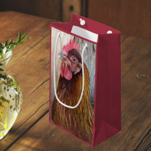 Petit Sac Cadeau Photo Red Chicken Hen