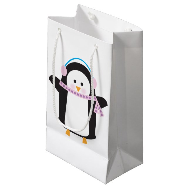 Petit Sac Cadeau Pingouin chilien (Devant Angle)