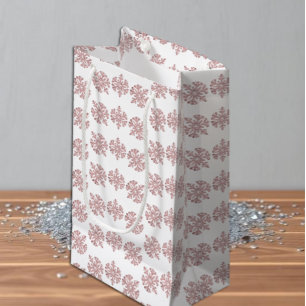 Petit Sac Cadeau Pink Rose Gold Snowflake Winter Sweet 16