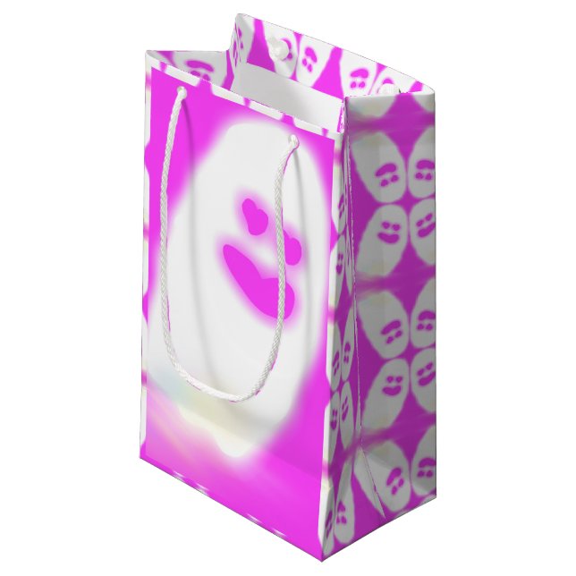 Petit Sac Cadeau Pinkoween joli fantôme (Devant Angle)