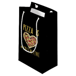 Petit Sac Cadeau pizza est ma valentine