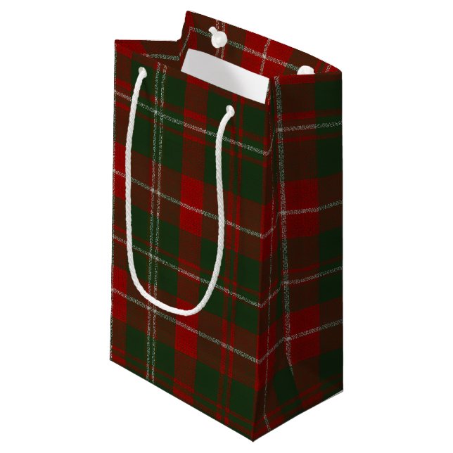 Petit Sac Cadeau Plaid de Noël élégant (Devant Angle)
