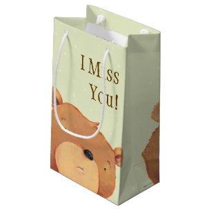 Petit Sac Cadeau Plan rapproché de grand ours Brown