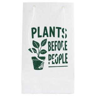 Petit Sac Cadeau Plantes amusantes avant les gens Art de tampon à e